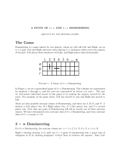 The Game 3 &times; n Domineering