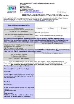 BSCB MULTI-AGENCY TRAINING APPLICATION FORM (2 page doc)