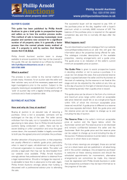 Buyer`s Guide - Phillip Arnold Auctions