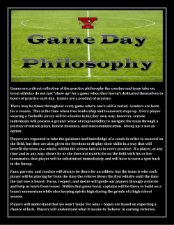 Games are a direct reflection of the practice