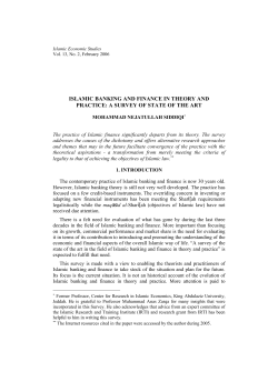 islamic banking and finance in theory and practice: a survey of state