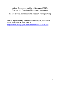 Theories of European Integration In