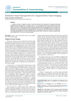 Dendrimer-based Nanoparticles for Targeted Brain Tumor Imaging