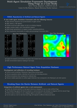 Multi-Agent Simulation Framework Development Using Frogs