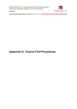 Appendix D: Chance Find Procedures