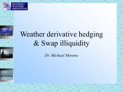 Weather derivative hedging - Michael Moreno