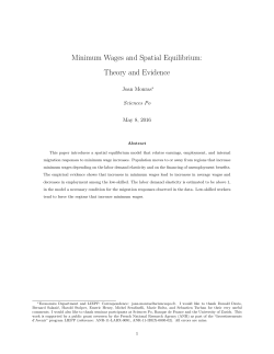 Minimum Wages and Spatial Equilibrium: Theory and