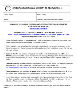 Statistics for Mission 2016 Form - The Diocese of St Edmundsbury