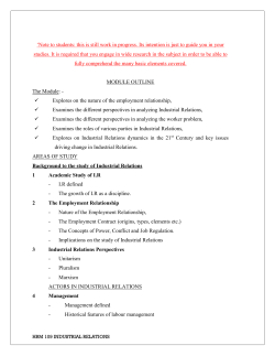 industrial relations module