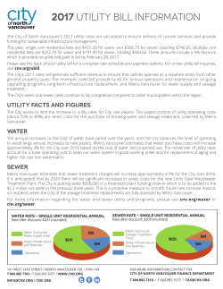 2017 Utility Bill Information