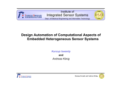 Design Automation of Computational Aspects of Embedded