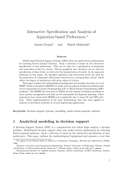 Interactive Specification and Analysis of Aspiration