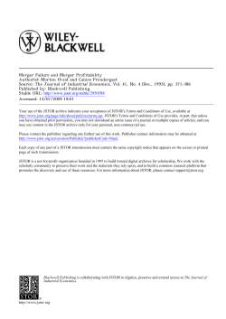 Merger Failure and Merger Profitability