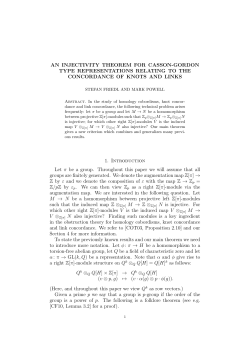 An Injectivity Theorem for Casson