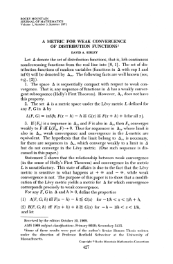 A METRIC FOR WEAK CONVERGENCE OF