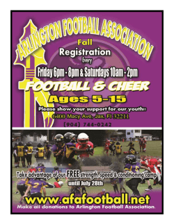 AFA Sponsorship Letter - Arlington Football Association