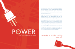The Power of Condemnation to Take a Public Utility