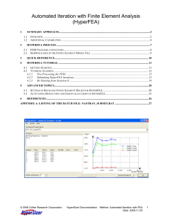 Automated Iteration with Finite Element Analysis