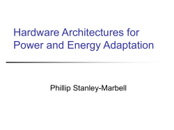 A Hardware architecture for Dynamic Performance and Energy