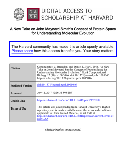 A New Take on John Maynard Smith`s Concept of Protein Space for