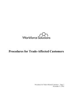 Trade Adjustment Act Procedures