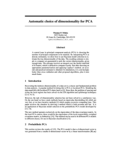 Automatic Choice of Dimensionality for PCA