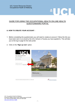guide for using the occupational health on line health
