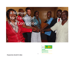 Anti-Corruption Training Manual