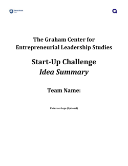Start-Up Challenge Idea Summary Template - DOC