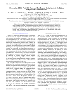 Observation of High-Field-Side Crash and Heat Transfer during
