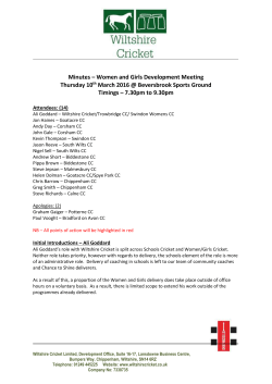 Minutes of the meeting