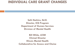 individual care grant program changes: overview
