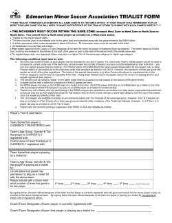 ***THIS TRIALIST FORM MUST ACCOMPANY ALL GAME SHEETS