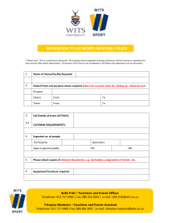 application to use sports facilities / fields
