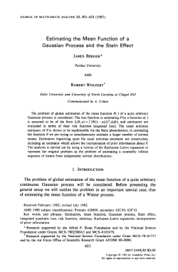 Estimating the Mean Function of a Gaussian