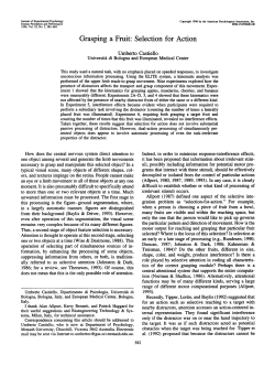 Grasping a Fruit: Selection for Action
