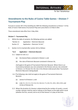 Amendments - March 2016
