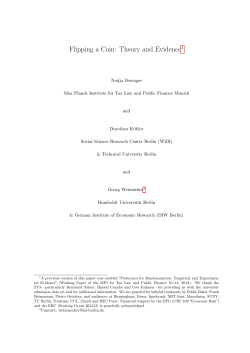 Flipping a Coin: Theory and Evidence1