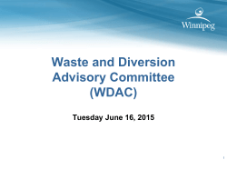 City of Winnipeg Organics Diversion Strategy
