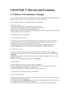 17.2 Darwin`s Theory of Evolution