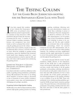 September 2016 The Testing Column, The Bar Examiner