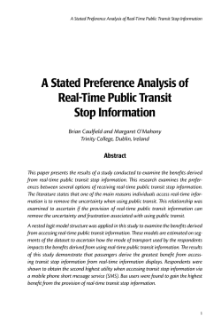 A Stated Preference Analysis of Real