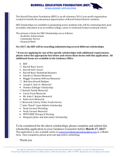 Apply for a Scholarship - Burrell