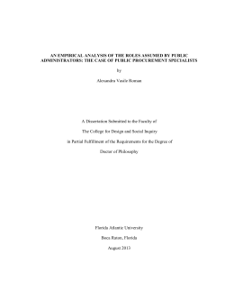 an empirical analysis of the roles assumed by public administrators