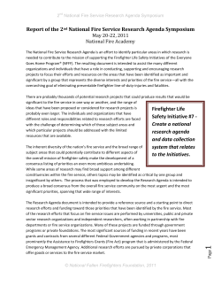 2nd National Fire Service Research Agenda Symposium