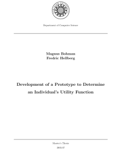 Development of a Prototype to Determine an Individual`s Utility