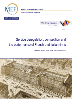Service deregulation, competition and the performance of French