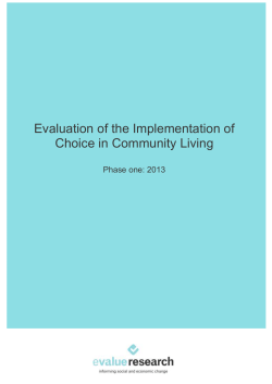 Evaluation of the Implementation of Choice in