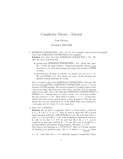 Complexity Theory - Tutorial
