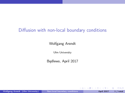 Diffusion with non-local boundary conditions